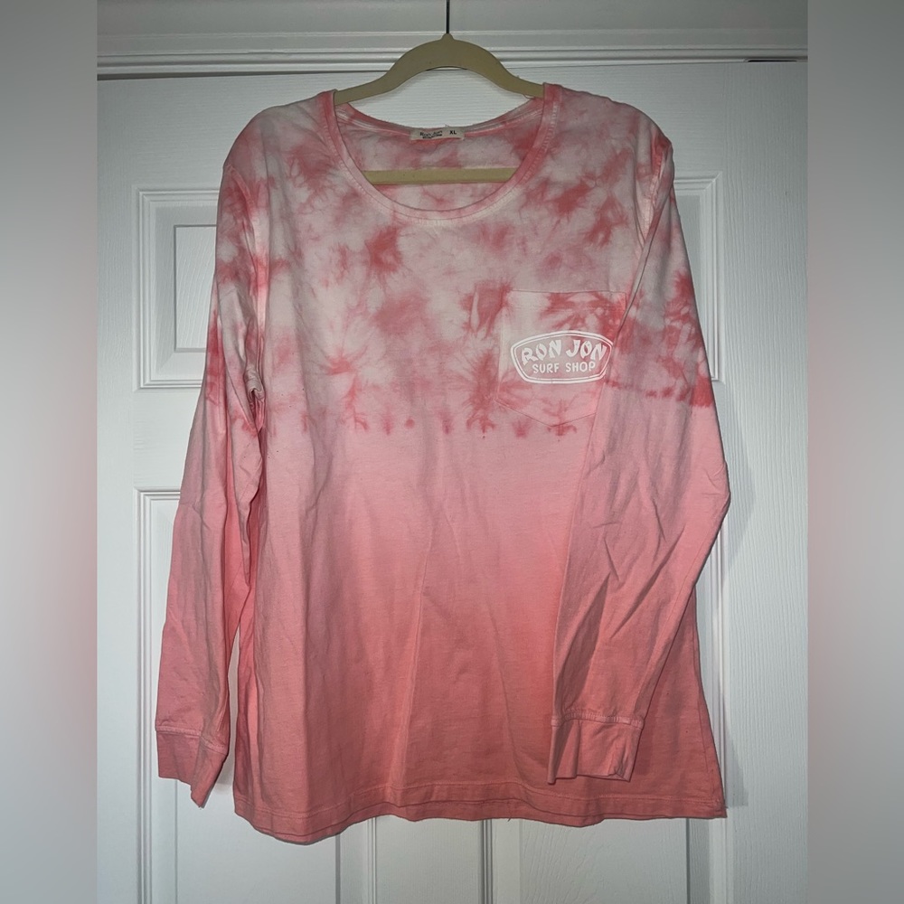 Pink tie dye Long sleeve Ron Jon Surfshop shirt